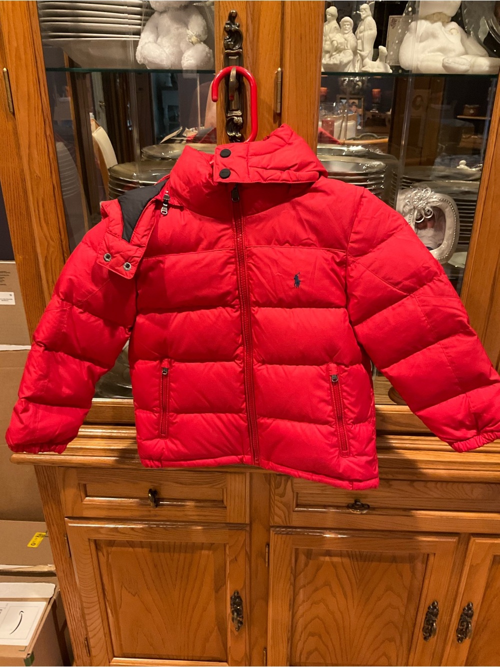 Polo by Ralph Lauren Red Quilted Kids Puffer Jacket 5